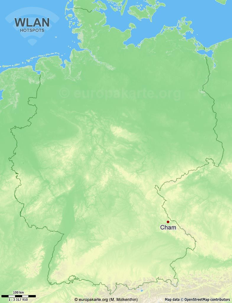 WLAN-Hotspots in Cham (Bayern)