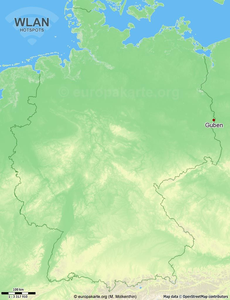 WLAN-Hotspots in Guben (Brandenburg)