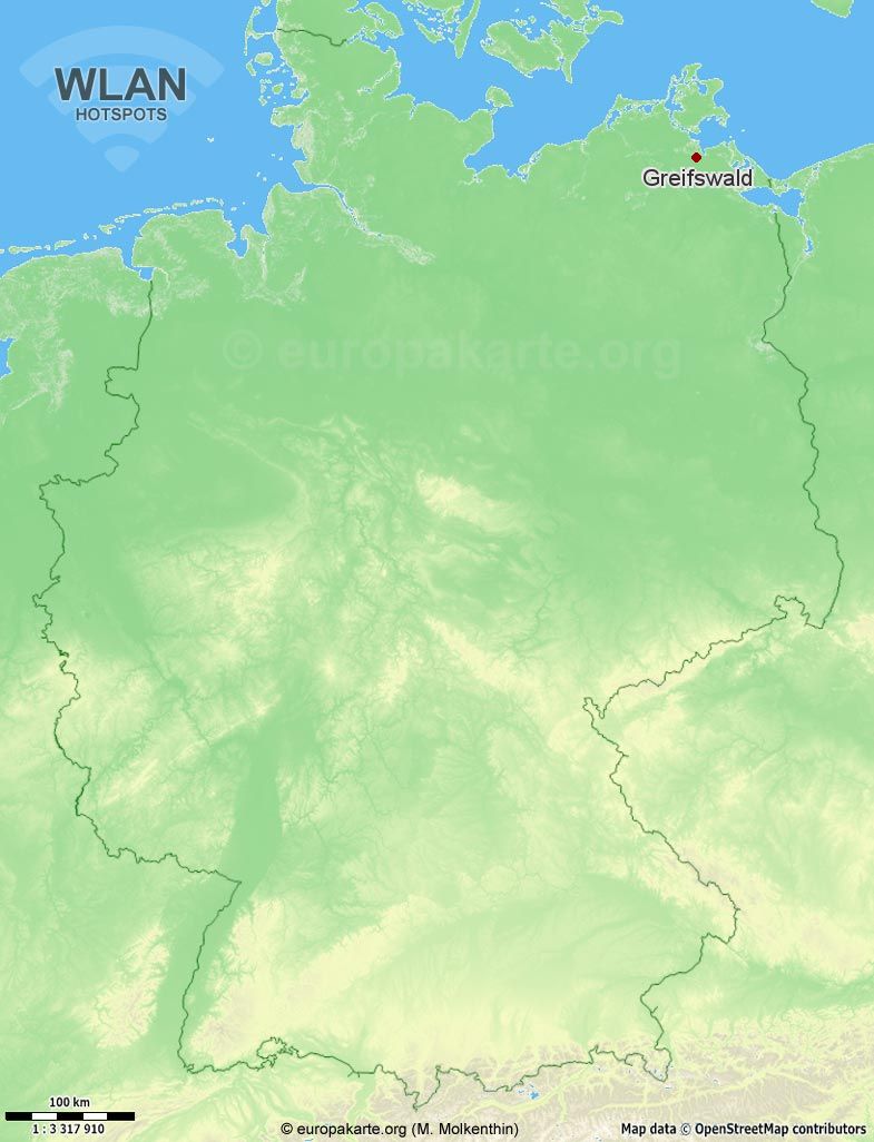 WLAN-Hotspots in Greifswald (Mecklenburg-Vorpommern)
