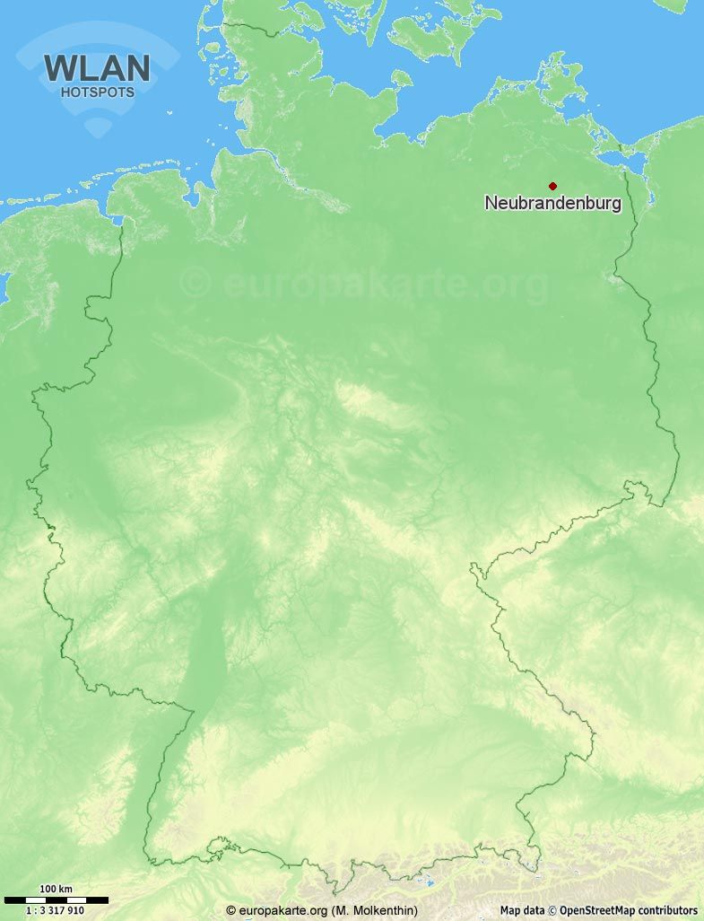 WLAN-Hotspots in Neubrandenburg (Mecklenburg-Vorpommern)