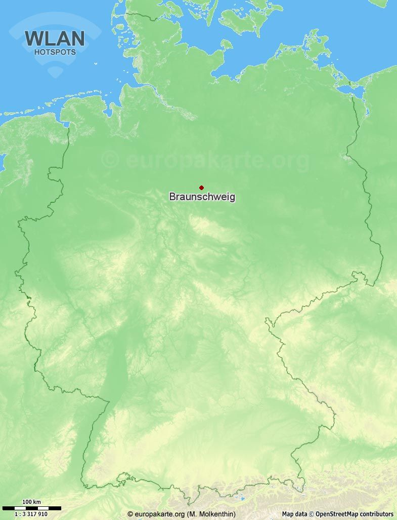 WLAN-Hotspots in Braunschweig (Niedersachsen)