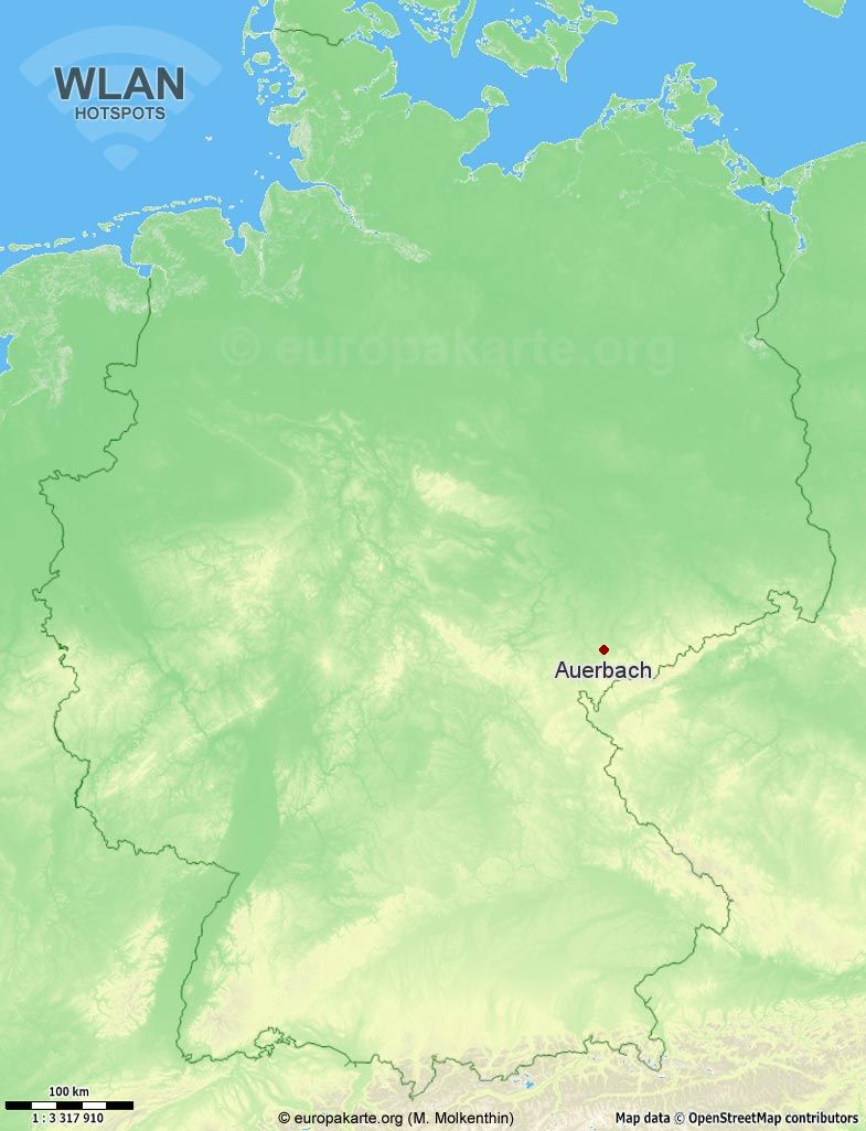 WLAN-Hotspots in Auerbach (Sachsen)