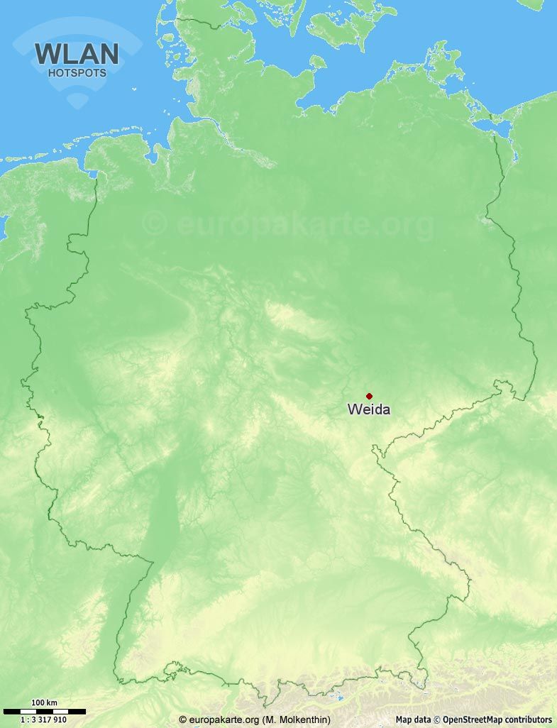 WLAN-Hotspots in Weida (Thüringen)